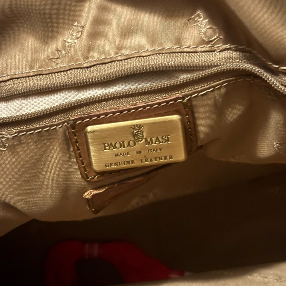 Paolo Masi Tan Leather Handbag